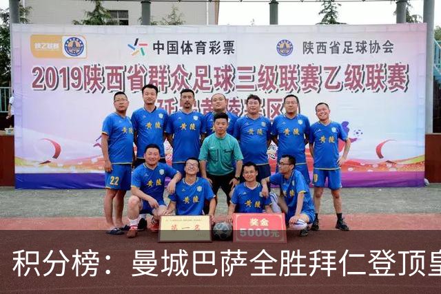 积分榜：曼城巴萨全胜拜仁登顶皇马升3 曼联7分第13